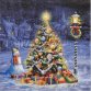 Serviette à motif de Noël 'Forest Snowmen'