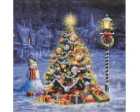 Serviette à motif de Noël 'Forest Snowmen'