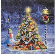 Serviette à motif de Noël 'Forest Snowmen'