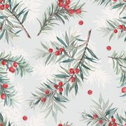 Serviette à motif de Noël 'Yew Branches'