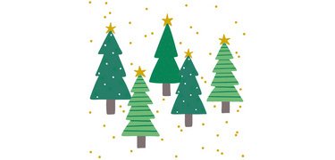 Serviette à motif de Noël 'Yew Branches'