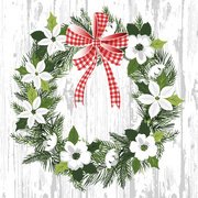 Servetten met kerstmotief 'Christmas Wreath'