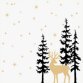 Serviette à motif de Noël 'Golden Deer'
