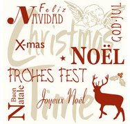 Serviette à motif de Noël 'Christmas Time'