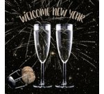 Serviette à motif réveillon 'Happy New Year'