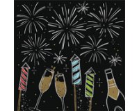 Serviette à motif réveillon 'Happy New Year'