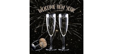 Serviette à motif réveillon 'Happy New Year'