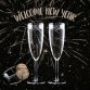 Servet met nieuwjaarsmotief 'Welcome New Year'