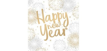 Serviette mit Silvestermuster 'Celebrations'