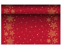 Chemin de table pour Noël 'Christmas Shine', rouge