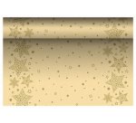 Chemin de table pour Noël 'Christmas Shine', crème