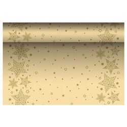 Chemin de table pour Noël 'Christmas Shine', crème