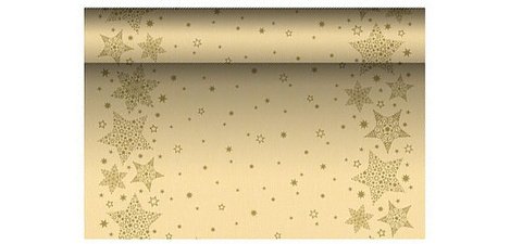 Table runner for Christmas 'Christmas Shine', cream