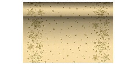 Chemin de table pour Noël 'Christmas Shine', crème