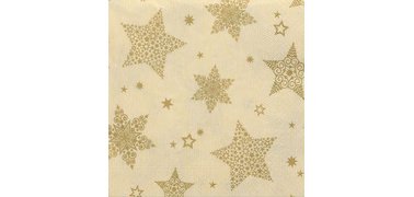 Serviette à motif de Noël 'Christmas Shine', crème