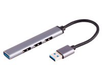 Hub BASIC-S USB-A 3.0, 4 connexions, ALU, mince