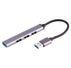 Hub BASIC-S USB-A 3.0, 4 connexions, ALU, mince
