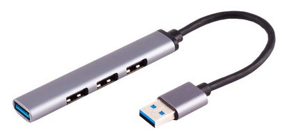 Hub BASIC-S USB-A 3.0, 4 Anschlüsse, ALU, schlank