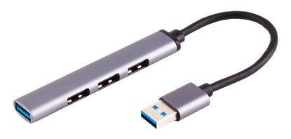 Hub BASIC-S USB-A 3.0, 4 connexions, ALU, mince