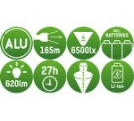 Lampe de poche LED Future T600FRB, rechargeable