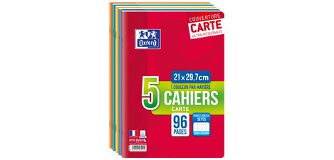 Heft, A4, Seyès, 96 Seiten, 5er Pack