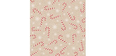 Serviette à motif de Noël 'Candy Canes'