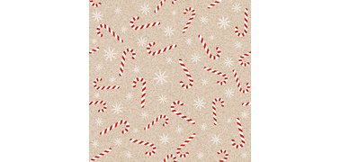 Serviette à motif de Noël 'Candy Canes'