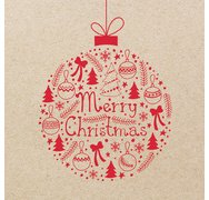 Servet met kerstmotief 'Christmas Ball'
