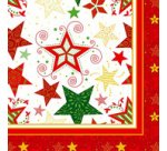 Serviette à motif de Noël 'Heavenly Stars', blanc