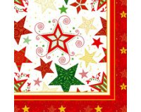 Serviette à motif de Noël 'Heavenly Stars', blanc