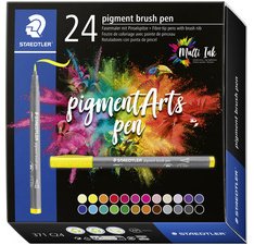 Feutre pigment brush pen, étui de 24