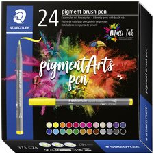 Feutre pigment brush pen, étui carton de 24