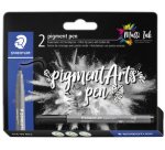 Feutre pigment pen, noir, étui carton de 2
