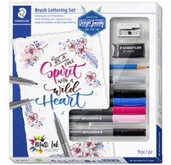 Kit d'écriture Brush Lettering, 9 pièces