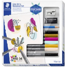 Kit de dessin Line Art & Botanical Set, 10 pièces