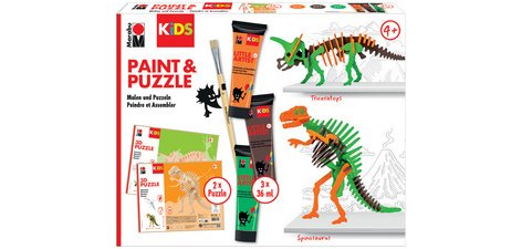 KiDS Kit peinture & puzzle Little Artist, dinos