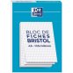 Bloc de fiches bristol, A6, quadrillé, blanc