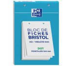 Bloc de fiches bristol, A5, DOT pointillé, blanc