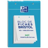 Bloc de fiches bristol, A5, DOT pointillé, blanc