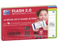 Fiches bristol FLASH 2.0, A7, bord de couleur