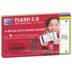Fiches bristol FLASH 2.0, A7, bord de couleur