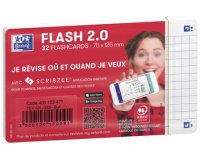 Fiches bristol FLASH 2.0, A7, quadrillé, blanc