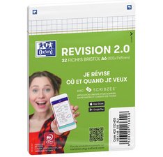 Fiches bristol REVISION 2.0, A5, blanc
