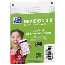 Fiches bristol REVISION 2.0, A6, blanc