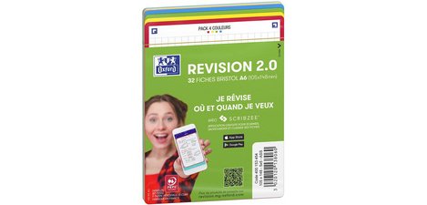 REVISION 2.0 index cards, A6, colored edge