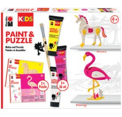 KiDS Kit peinture & puzzle Little Artist, flamant