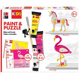 KiDS Kit peinture & puzzle Little Artist, flamant