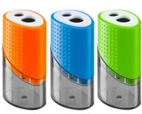 Dubbele potloodslijper in plastic - assortiment