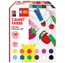 KiDS Peinture pour T-Shirt, 36 ml, tube, set de 12