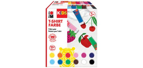 KiDS Peinture pour T-Shirt, 36 ml, tube, set de 12
